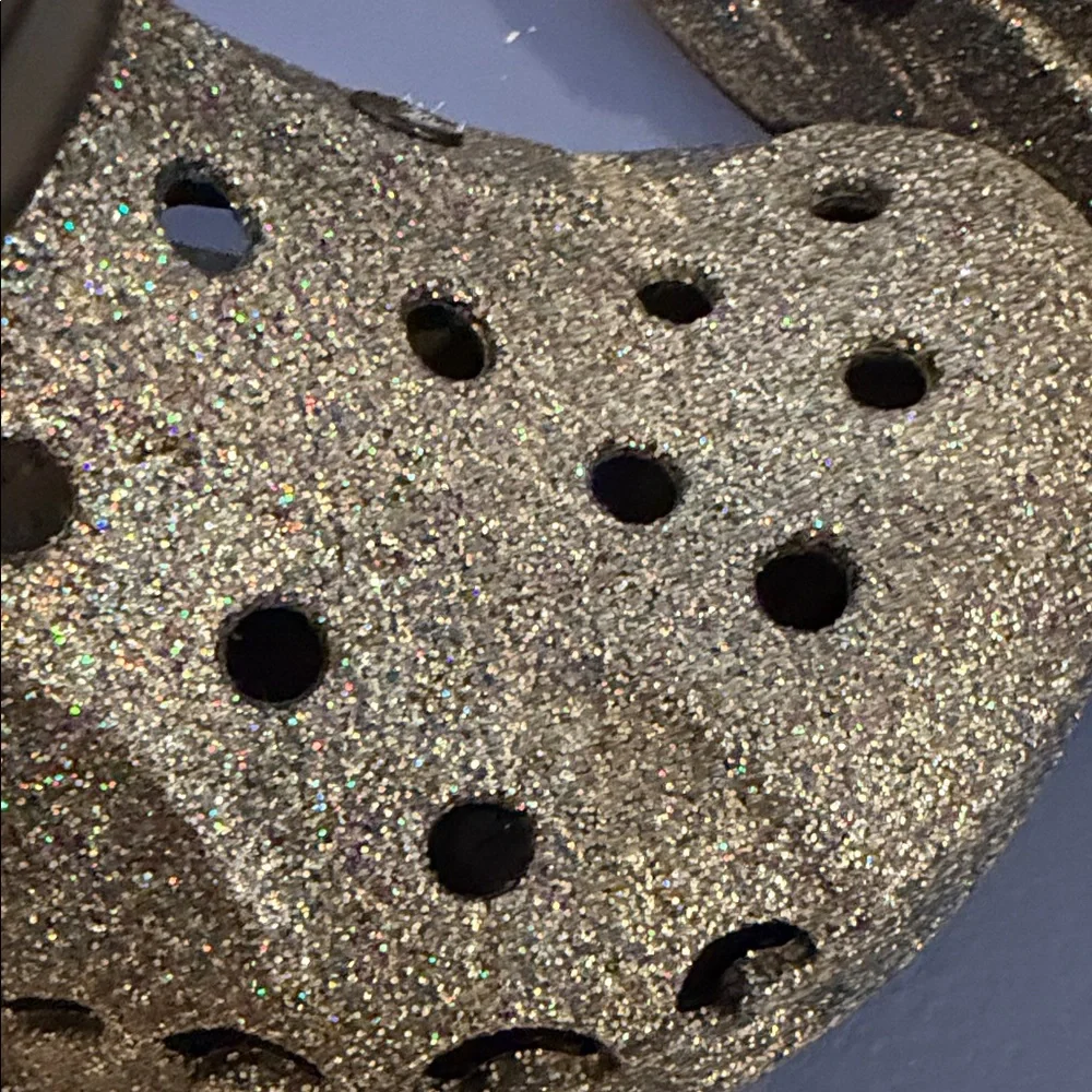 CROCS Kids Glitter Slippers - Black
